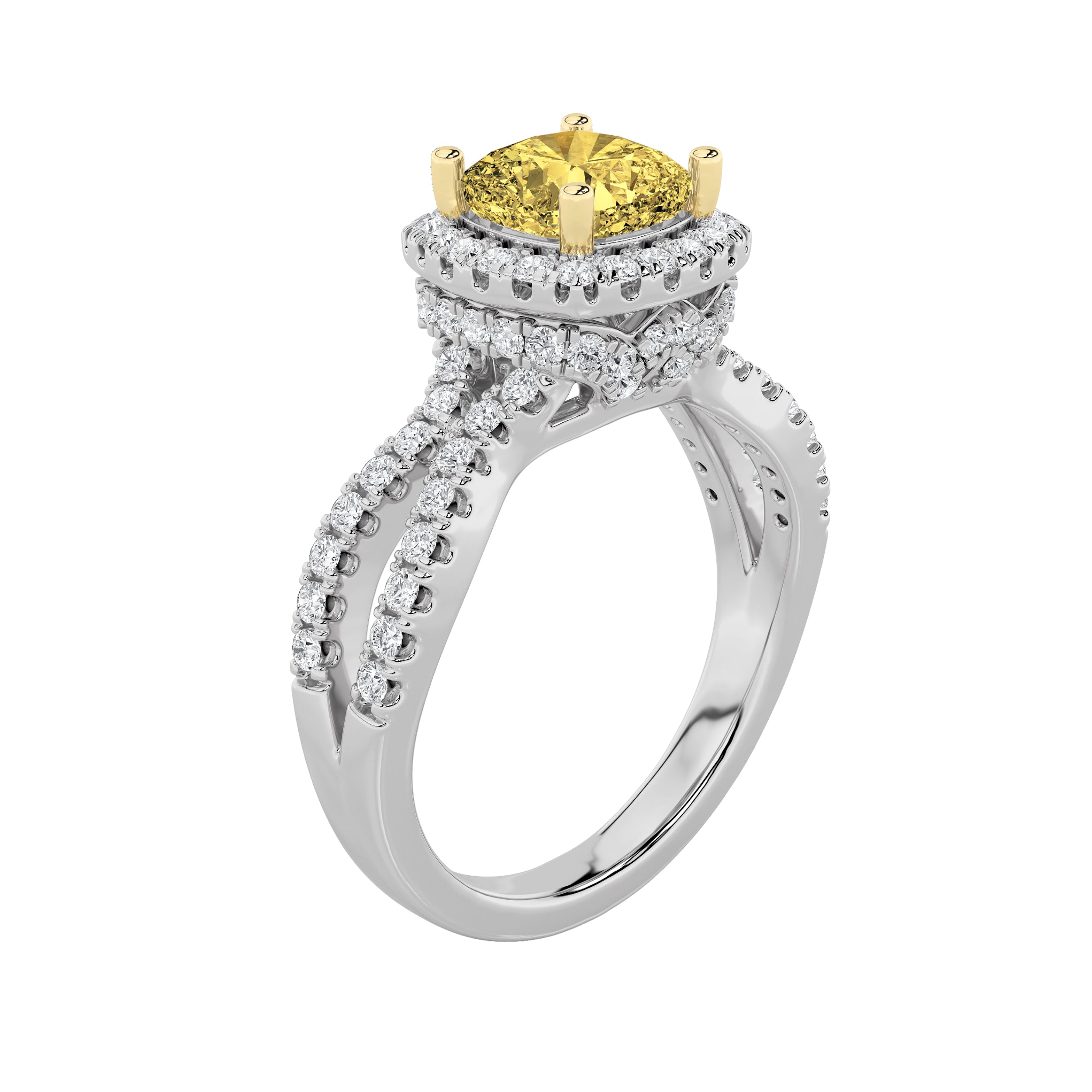 2.25CTW Elongated Cushion Shaped Lab Grown Diamond (F/VS) Ring in 14K Gold