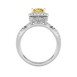2.25CTW Elongated Cushion Shaped Lab Grown Diamond (F/VS) Ring in 14K Gold