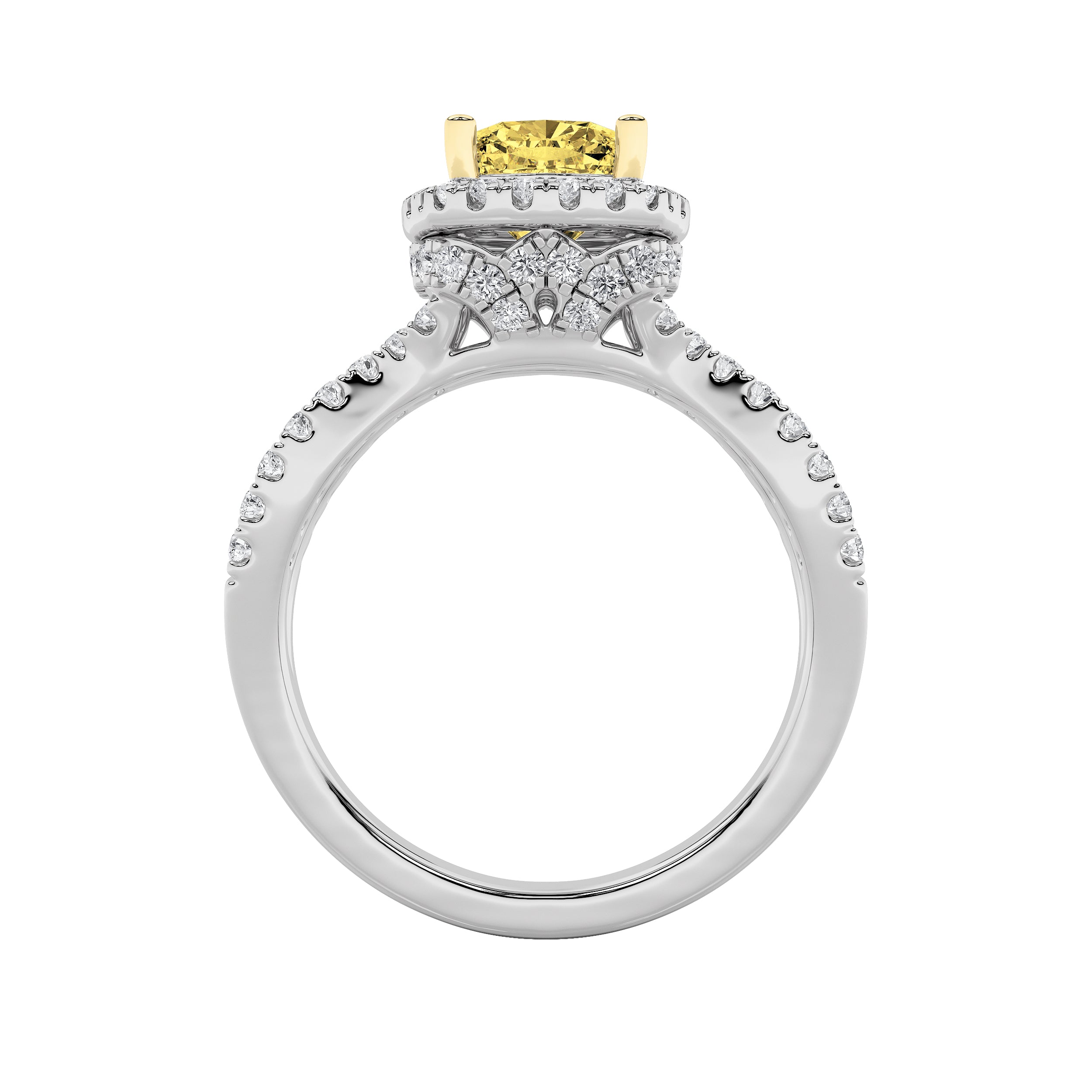 2.25CTW Elongated Cushion Shaped Lab Grown Diamond (F/VS) Ring in 14K Gold