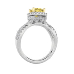 2.25CTW Elongated Cushion Shaped Lab Grown Diamond (F/VS) Ring in 14K Gold