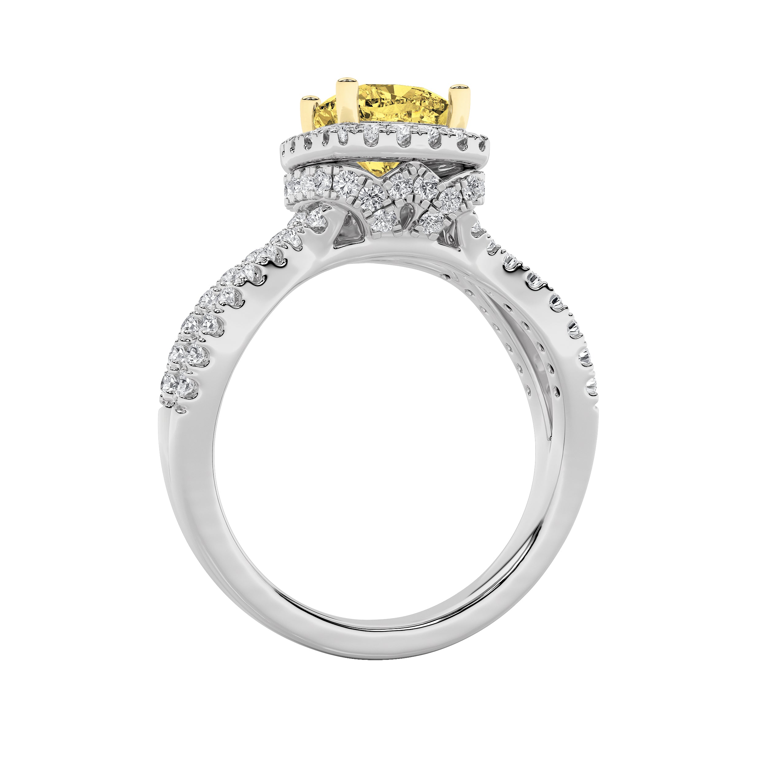 2.25CTW Elongated Cushion Shaped Lab Grown Diamond (F/VS) Ring in 14K Gold
