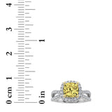 2.25CTW Elongated Cushion Shaped Lab Grown Diamond (F/VS) Ring in 14K Gold