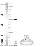 2.5CTW Elongated Cushion Shaped Lab Grown Diamond (G/VS) Accented Engagement Ring in 14K Gold
