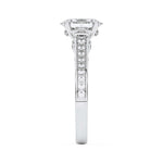 2CTW Oval Shaped Lab Grown Diamond (F/VS) Accented Engagement Ring in 14K Gold