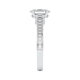 2CTW Oval Shaped Lab Grown Diamond (F/VS) Accented Engagement Ring in 14K Gold