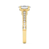 2CTW Oval Shaped Lab Grown Diamond (F/VS) Accented Engagement Ring in 14K Gold