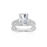 2CTW Radiant Shaped Lab Grown Diamond (F/VS) Engagement Ring in 14K Gold