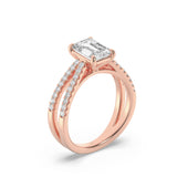 2CTW Radiant Shaped Lab Grown Diamond (F/VS) Engagement Ring in 14K Gold