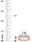 2CTW Radiant Shaped Lab Grown Diamond (F/VS) Engagement Ring in 14K Gold