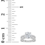 2CTW Round Shaped Lab Grown Diamond (F/VS) Cross Shank Accented Engagement Ring in 14K Gold