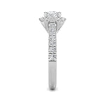1.5CTW Round Shaped Lab Grown Diamond (F/VVS) Halo Accented Engagement Ring in 14K Gold
