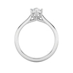 1CTW Marquise Shaped Lab Grown Diamond (F/VS) Plain Cathedral Trellis Shank Solitaire Engagement Ring in 14K Gold