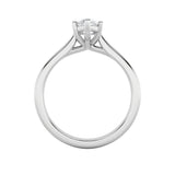 1CTW Marquise Shaped Lab Grown Diamond (F/VS) Plain Cathedral Trellis Shank Solitaire Engagement Ring in 14K Gold