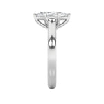 1CTW Marquise Shaped Lab Grown Diamond (F/VS) Plain Cathedral Trellis Shank Solitaire Engagement Ring in 14K Gold