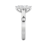 1CTW Marquise Shaped Lab Grown Diamond (F/VS) Plain Cathedral Trellis Shank Solitaire Engagement Ring in 14K Gold