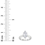 1CTW Marquise Shaped Lab Grown Diamond (F/VS) Plain Cathedral Trellis Shank Solitaire Engagement Ring in 14K Gold