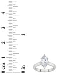 1CTW Marquise Shaped Lab Grown Diamond (F/VS) Plain Cathedral Trellis Shank Solitaire Engagement Ring in 14K Gold