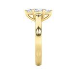 1CTW Marquise Shaped Lab Grown Diamond (F/VS) Plain Cathedral Trellis Shank Solitaire Engagement Ring in 14K Gold