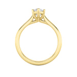 2CTW Marquise Shaped Lab Grown Diamond (F/VS) Plain Cathedral Trellis Shank Solitaire Engagement Ring in 14K Gold
