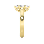 2CTW Marquise Shaped Lab Grown Diamond (F/VS) Plain Cathedral Trellis Shank Solitaire Engagement Ring in 14K Gold