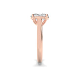 2CTW Oval Shaped Lab Grown Diamond (F/VS) Plain Cathedral Trellis Shank Solitaire Engagement Ring in 14K Gold