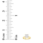 1CTW Princess Shaped Lab Grown Diamond (F/VS) Plain Cathedral Trellis Shank Solitaire Engagement Ring in 14K Gold