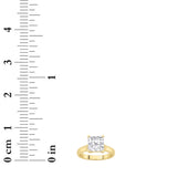 3CTW Princess Shaped Lab Grown Diamond (F/VS) Plain Cathedral Trellis Shank Solitaire Engagement Ring in 14K Gold