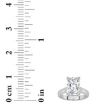 1CTW Radiant Shaped Lab Grown Diamond (F/VS) Plain Cathedral Trellis Shank Solitaire Engagement Ring in 14K Gold