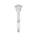 1CTW Round Shaped Lab Grown Diamond (F/VS) Plain Cathedral Trellis Shank Solitaire Engagement Ring in 14K Gold