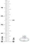 1.5CTW Round Shaped Lab Grown Diamond (F/VS) Plain Cathedral Trellis Shank Solitaire Engagement Ring in 14K Gold
