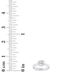 1.5CTW Round Shaped Lab Grown Diamond (F/VS) Plain Cathedral Trellis Shank Solitaire Engagement Ring in 14K Gold