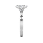 2CTW Marquise Shaped Lab Grown Diamond (F/VS) Hidden Halo Plain Shank Engagement Ring in 14K Gold