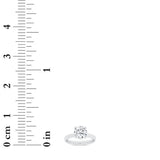 1CTW Round Shaped Lab Grown Diamond (F/VVS) Hidden Halo Plain Shank Engagement Ring in 14K Gold