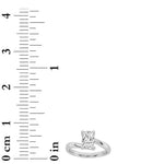 1CTW Elongated Cushion Shaped Lab Grown Diamond (F/VS) Bypass Shank Engagement Ring in 14K Gold