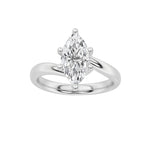 1CTW Marquise Shaped Lab Grown Diamond (F/VS) Bypass Shank Engagement Ring in 14K Gold