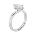 1CTW Marquise Shaped Lab Grown Diamond (F/VS) Bypass Shank Engagement Ring in 14K Gold