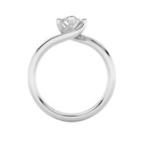 1CTW Marquise Shaped Lab Grown Diamond (F/VS) Bypass Shank Engagement Ring in 14K Gold