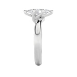 1CTW Marquise Shaped Lab Grown Diamond (F/VS) Bypass Shank Engagement Ring in 14K Gold