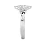 1CTW Marquise Shaped Lab Grown Diamond (F/VS) Bypass Shank Engagement Ring in 14K Gold