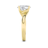 1CTW Oval Shaped Lab Grown Diamond (F/VS) Bypass Shank Engagement Ring in 14K Gold