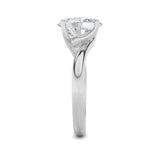 2CTW Oval Shaped Lab Grown Diamond (F/VS) Bypass Shank Engagement Ring in 14K Gold