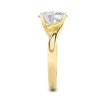 2CTW Oval Shaped Lab Grown Diamond (F/VS) Bypass Shank Engagement Ring in 14K Gold