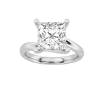 1CTW Princess Shaped Lab Grown Diamond (F/VS) Bypass Shank Engagement Ring in 14K Gold