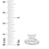 1CTW Princess Shaped Lab Grown Diamond (F/VS) Bypass Shank Engagement Ring in 14K Gold