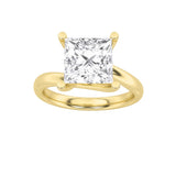 2CTW Princess Shaped Lab Grown Diamond (F/VS) Bypass Shank Engagement Ring in 14K Gold