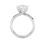 3CTW Princess Shaped Lab Grown Diamond (F/VS) Bypass Shank Engagement Ring in 14K Gold