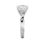 3CTW Princess Shaped Lab Grown Diamond (F/VS) Bypass Shank Engagement Ring in 14K Gold
