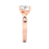2CTW Pear Shaped Lab Grown Diamond (F/VS) Bypass Shank Engagement Ring in 14K Gold