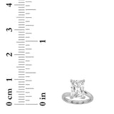 1CTW Radiant Shaped Lab Grown Diamond (F/VS) Bypass Shank Engagement Ring in 14K Gold