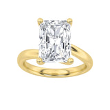 1CTW Radiant Shaped Lab Grown Diamond (F/VS) Bypass Shank Engagement Ring in 14K Gold